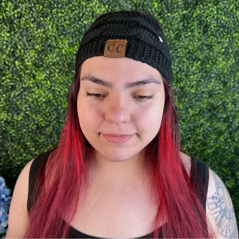 Knitted‎ C.C head wrap in black new